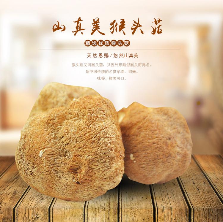 山真美猴头菇广告展示效果图